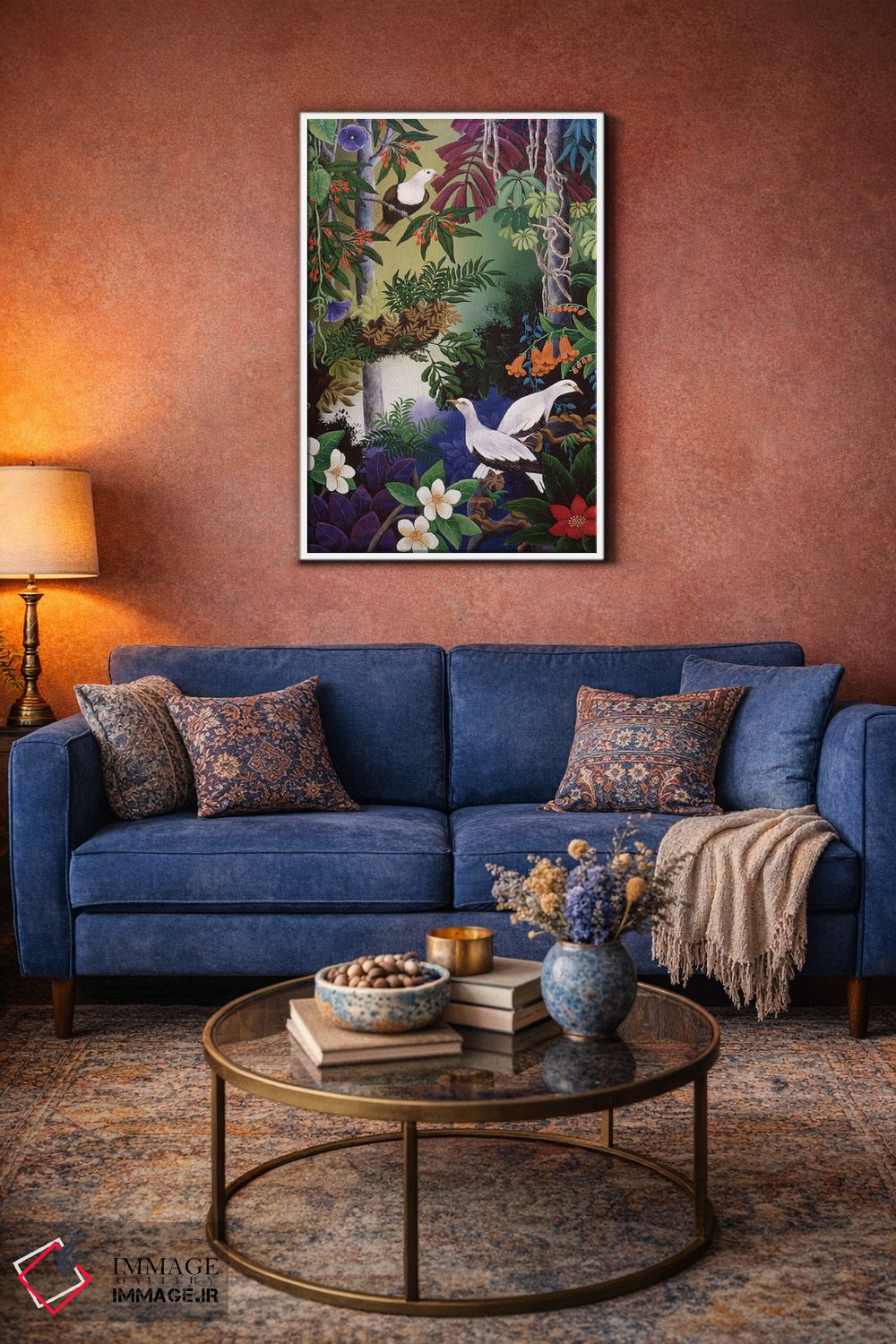 تابلو دکوراتیو کبوترهای جنگلی اثر یوهانا هیلدبرانت - D2W