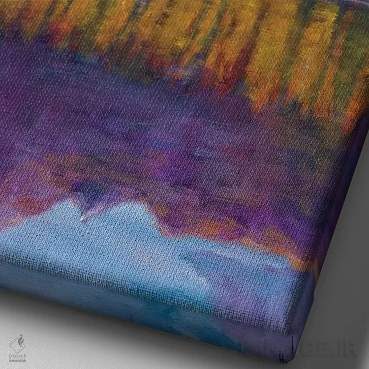 تابلو دکوراتیو سمفونی پاییز اثر جاناتان هریس - نمای نزدیک بافت بوم