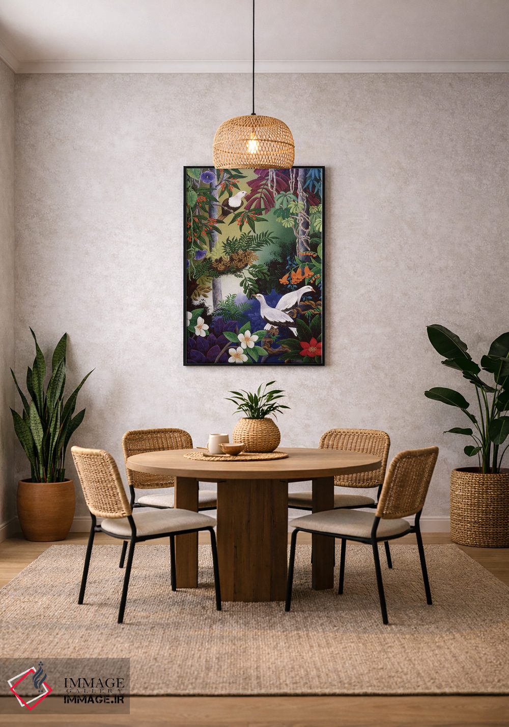 تابلو دکوراتیو کبوترهای جنگلی اثر یوهانا هیلدبرانت - D5B