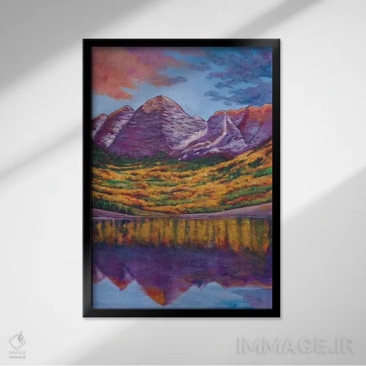 تابلو دکوراتیو سمفونی پاییز اثر جاناتان هریس - نمای قابدار مشکی