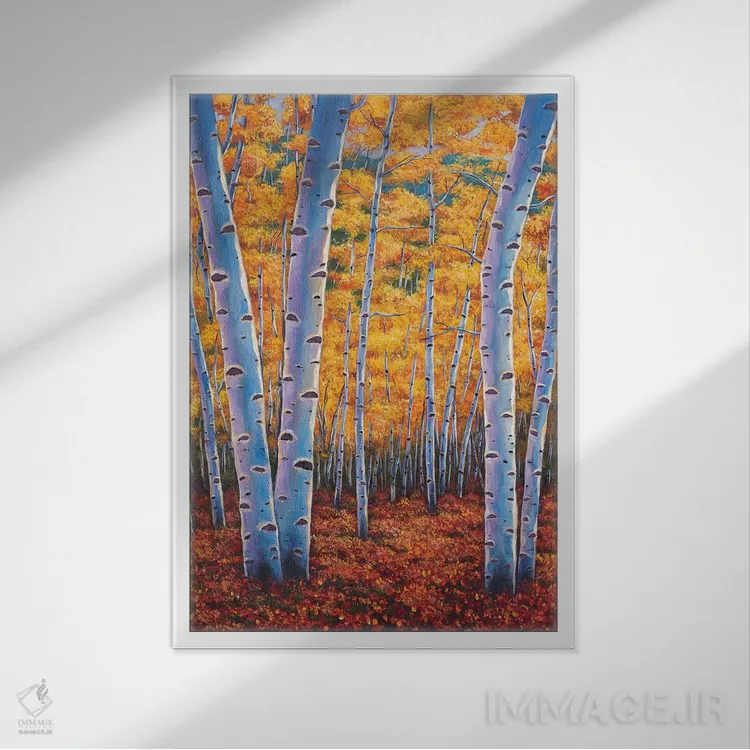 تابلو دکوراتیو رویاهای پاییز اثر جاناتان هریس - نمای قابدار سفید