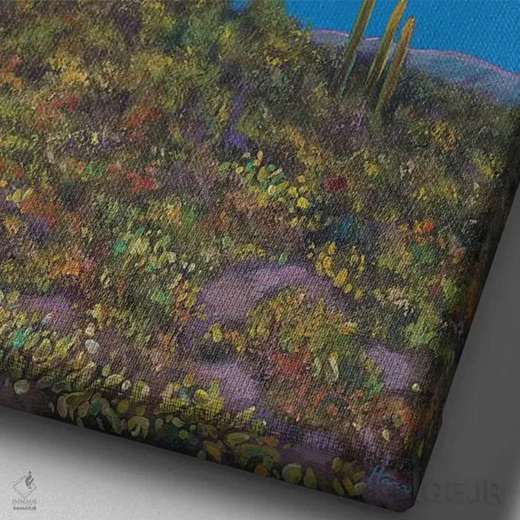 تابلو دکوراتیو سرناد زیر نور مهتاب اثر جاناتان هریس - نمای نزدیک بافت بوم