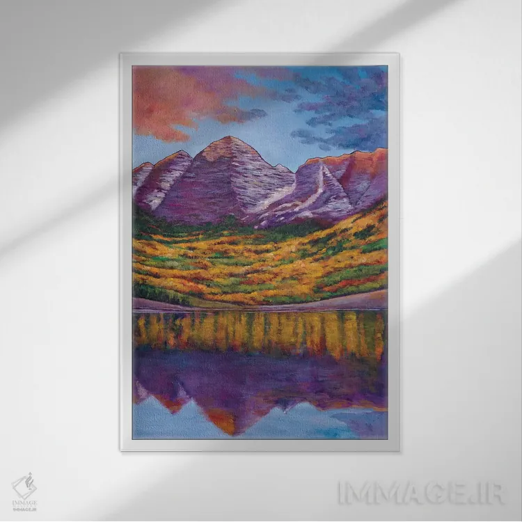 تابلو دکوراتیو سمفونی پاییز اثر جاناتان هریس - نمای قابدار سفید