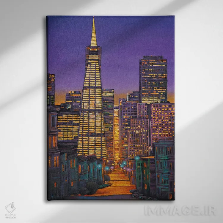 تابلو دکوراتیو سان فرانسیسکو اثر جاناتان هریس - نمای روبهرو روی دیوار