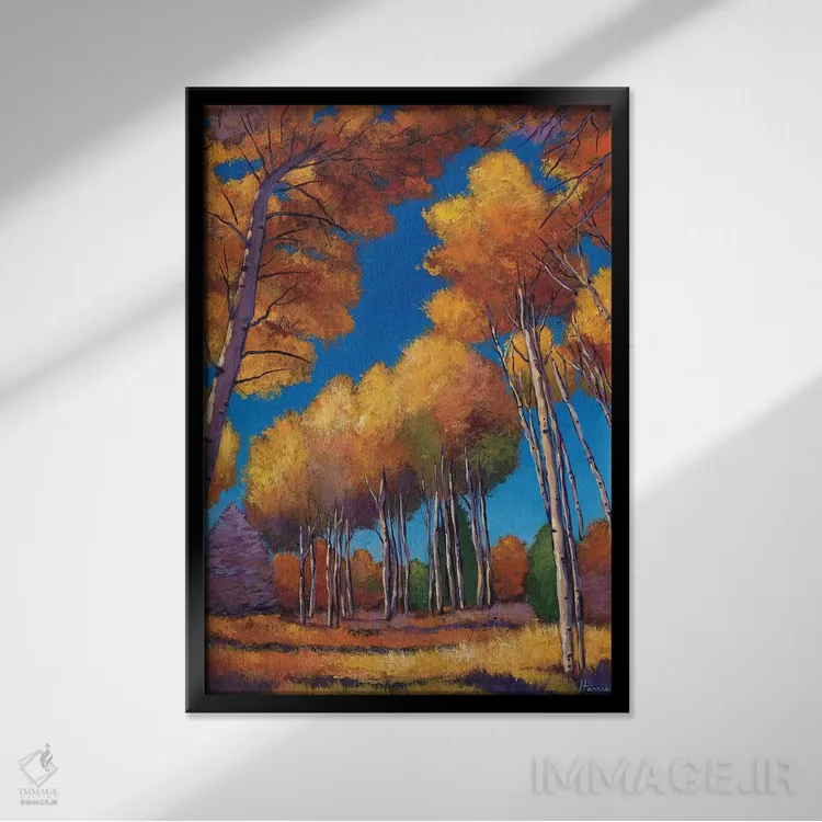 تابلو دکوراتیو بالاتر و دورتر اثر جاناتان هریس - نمای قابدار مشکی