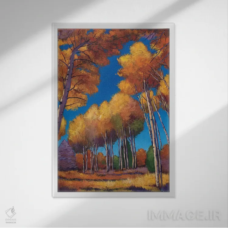 تابلو دکوراتیو بالاتر و دورتر اثر جاناتان هریس - نمای قابدار سفید