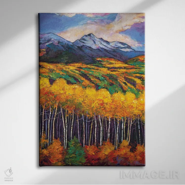 تابلو دکوراتیو لبه آسپن اثر جاناتان هریس - نمای روبهرو روی دیوار
