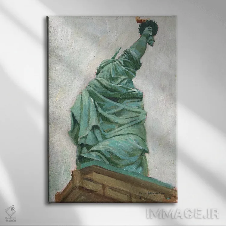 تابلو دکوراتیو بانوی آزادی اثر جان هاسکینز - نمای روبهرو روی دیوار