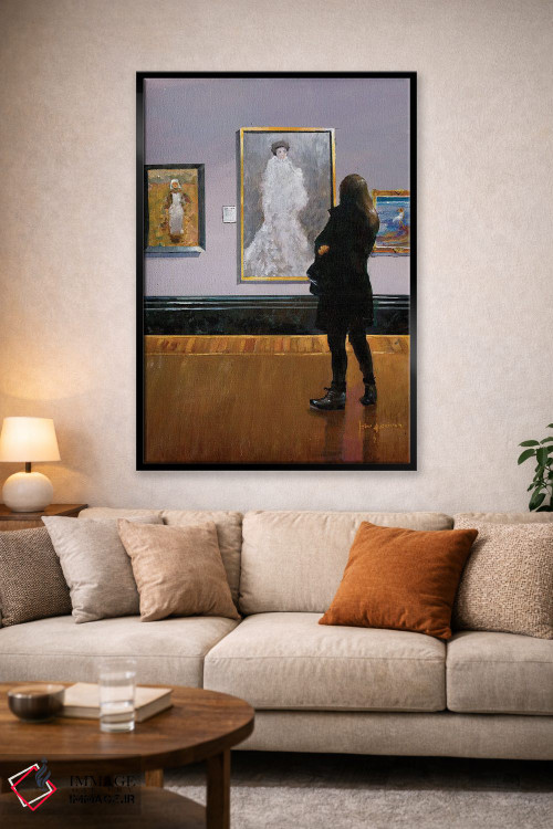 تابلو دکوراتیو نقره ای و سیاه اثر جان هاسکینز - D2B