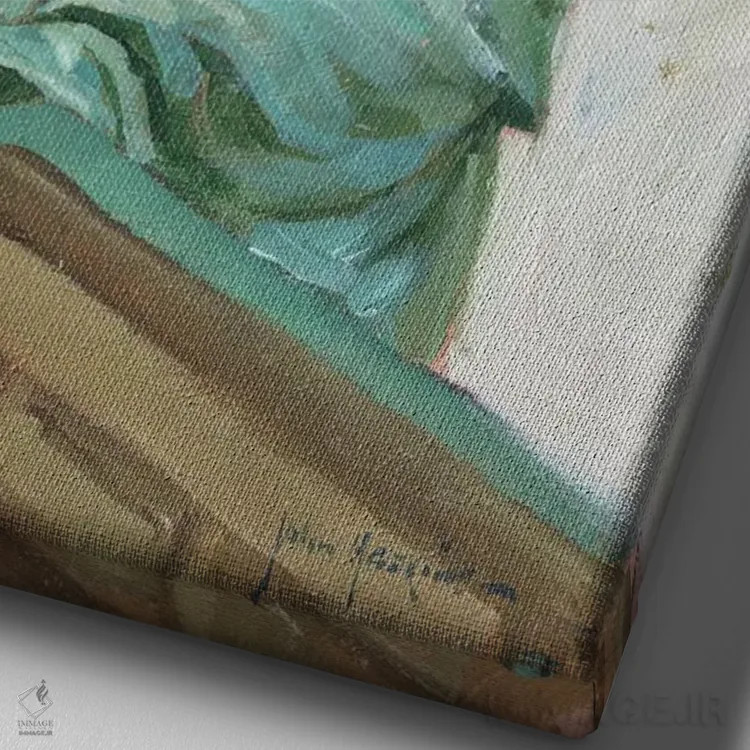 تابلو دکوراتیو بانوی آزادی اثر جان هاسکینز - نمای نزدیک بافت بوم