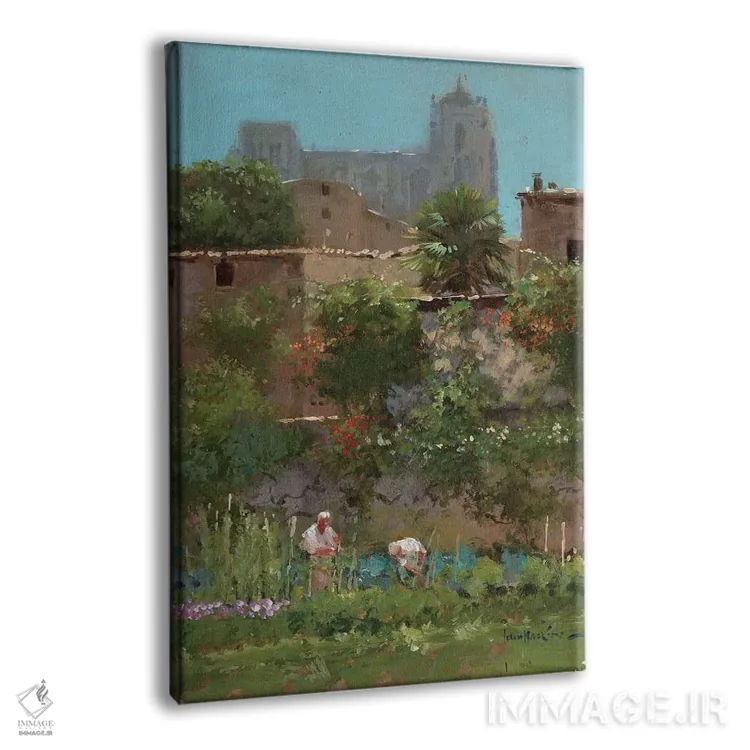 تابلو دکوراتیو باغ های صومعه اثر جان هاسکینز - نمای پرسپکتیو محصول