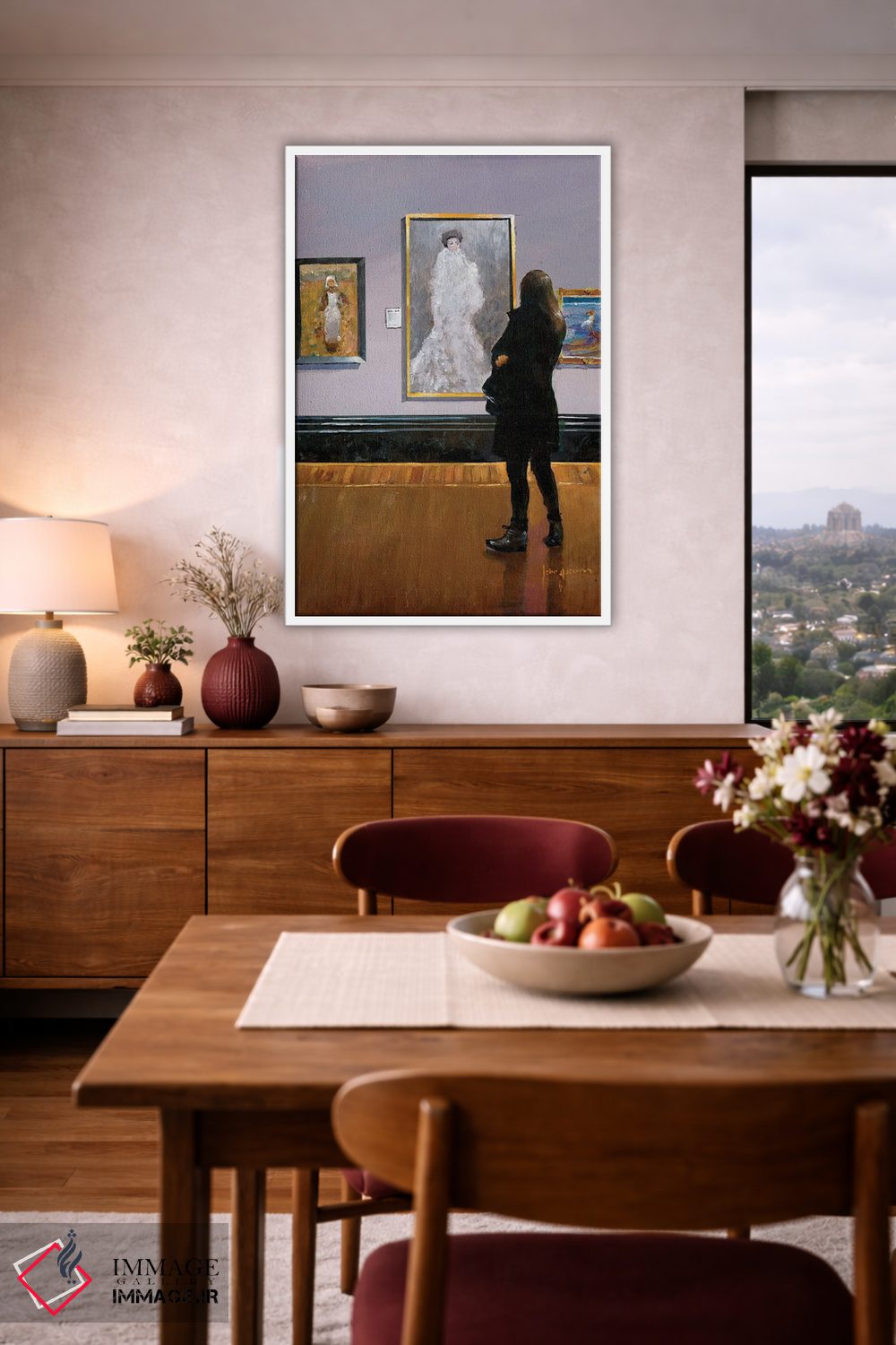 تابلو دکوراتیو نقره ای و سیاه اثر جان هاسکینز - D4W