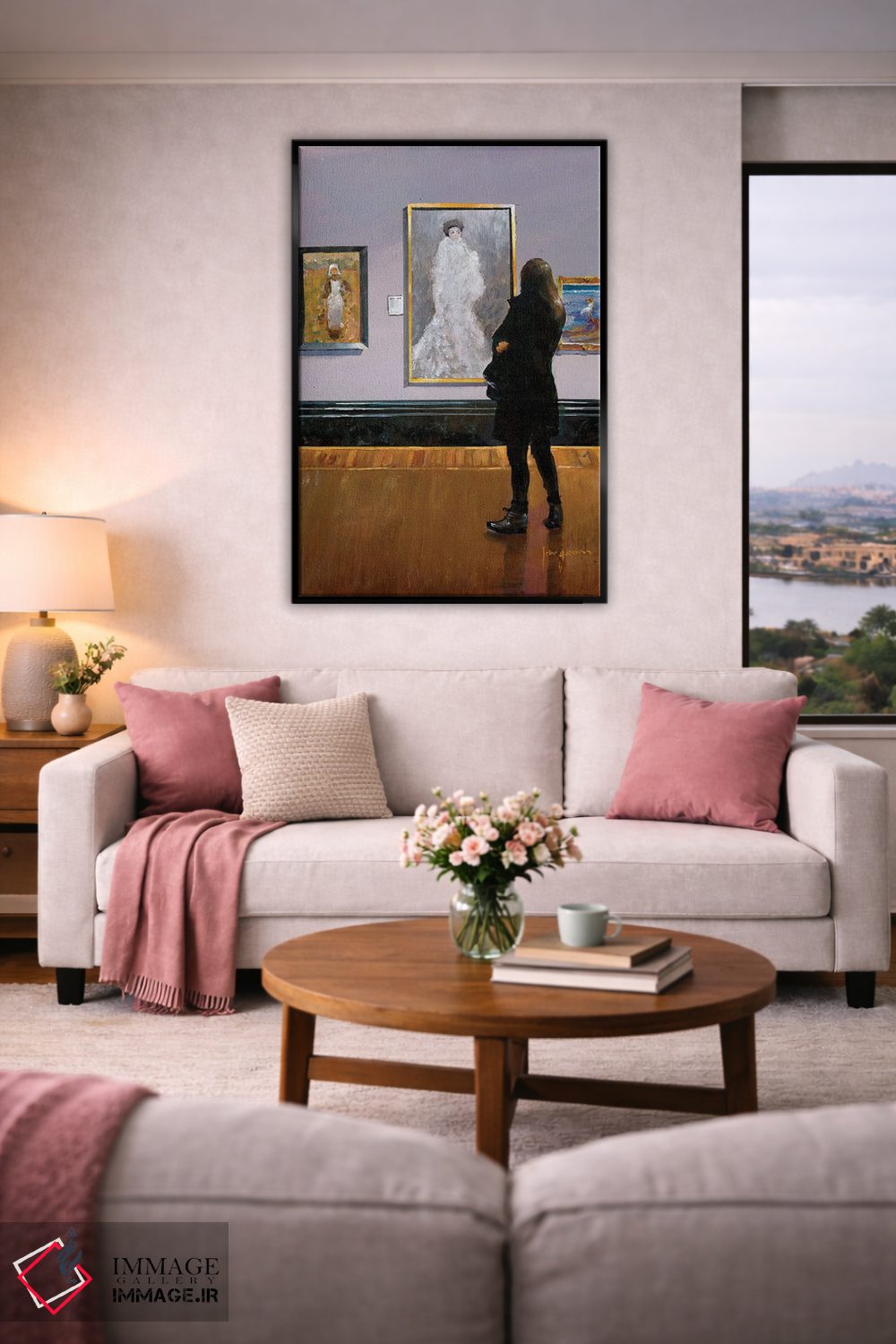 تابلو دکوراتیو نقره ای و سیاه اثر جان هاسکینز - D6B