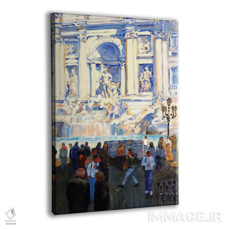 تابلو دکوراتیو فواره تروی اثر جان هاسکینز - نمای پرسپکتیو محصول