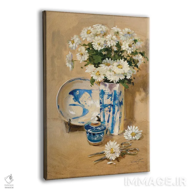 تابلو دکوراتیو بابونه ها اثر جان هاسکینز - نمای پرسپکتیو محصول