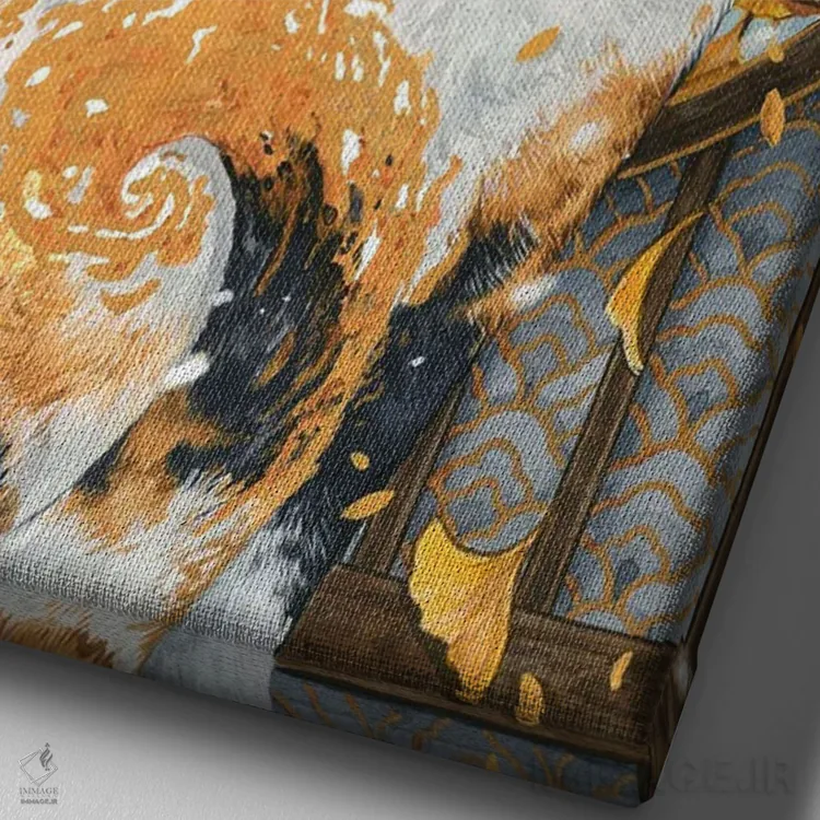 تابلو دکوراتیو باکه نکو اثر جونا هیتینن - نمای نزدیک بافت بوم