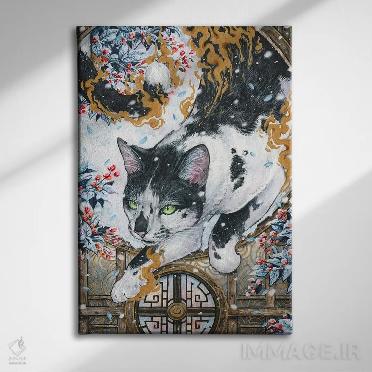 تابلو دکوراتیو کاشا اثر جونا هیتینن - نمای روبهرو روی دیوار