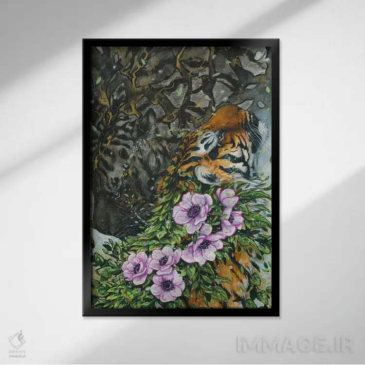 تابلو دکوراتیو تو تنها نیستی اثر جونا هیتینن - نمای قابدار مشکی