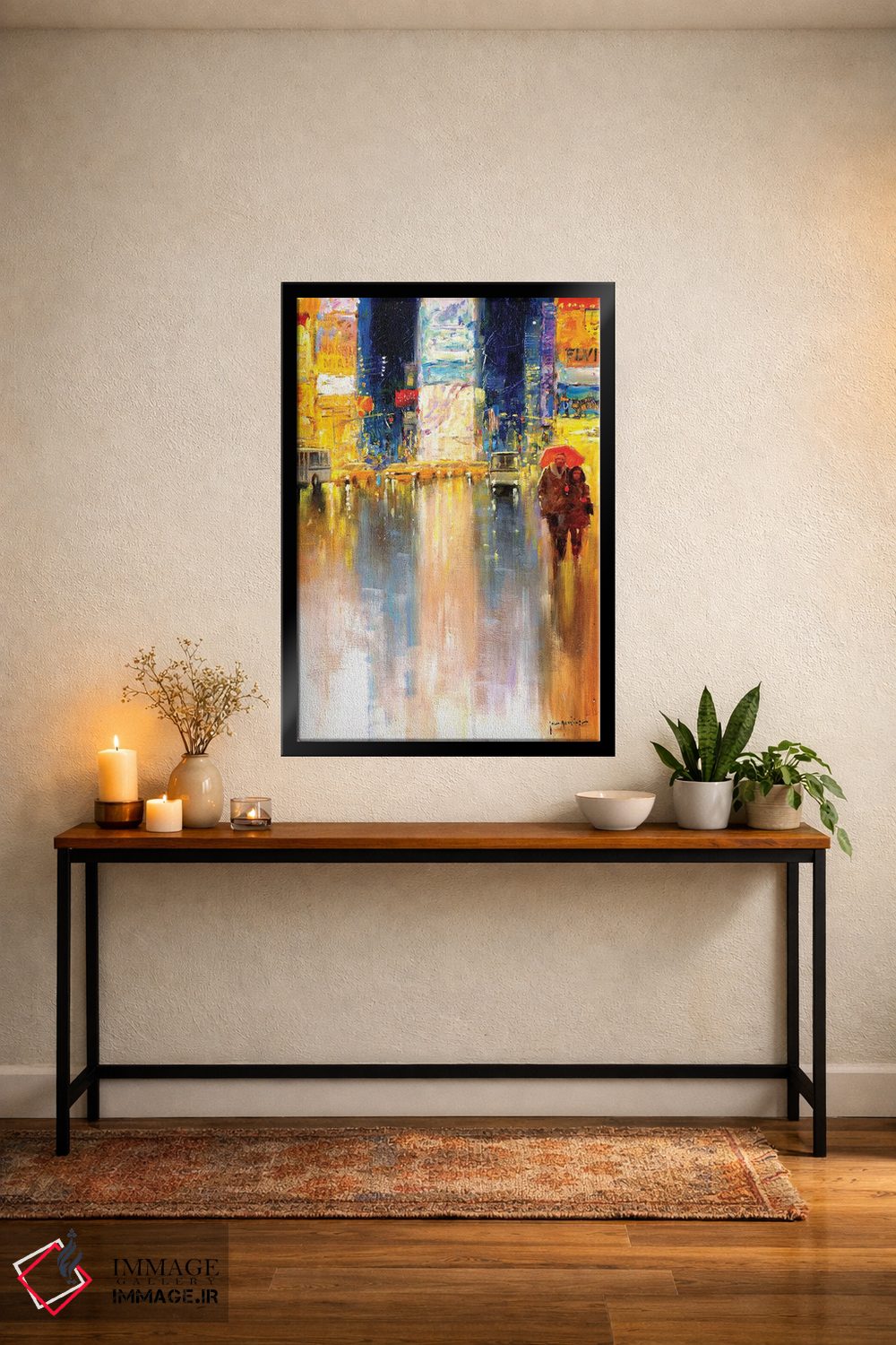 تابلو انتزاعی عصر میدان تایمز اثر جان هاسکینز - D5B