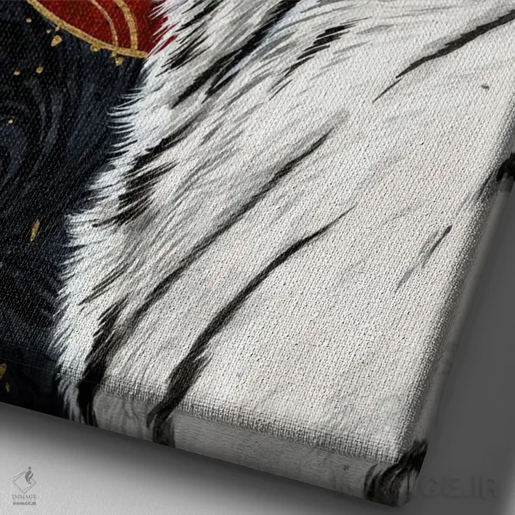 تابلو دکوراتیو بیاکو اثر جونا هیتینن - نمای نزدیک بافت بوم