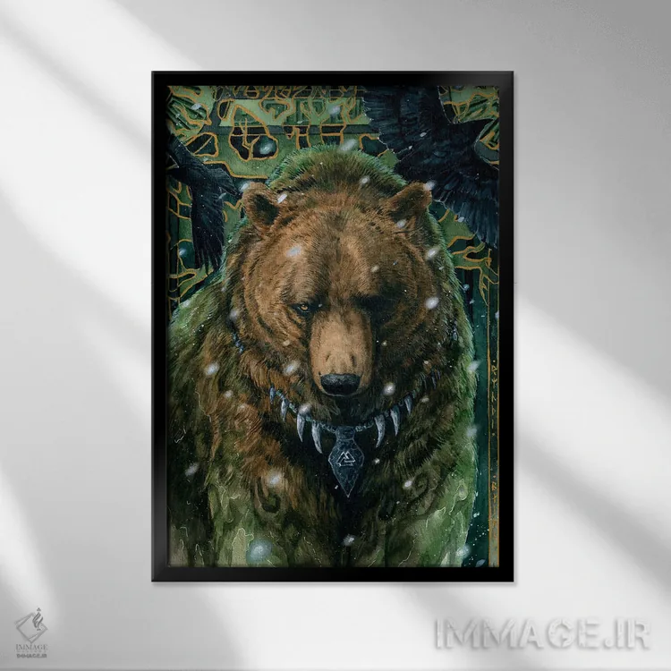 تابلو دکوراتیو اوباور اثر جونا هیتینن - نمای قابدار مشکی