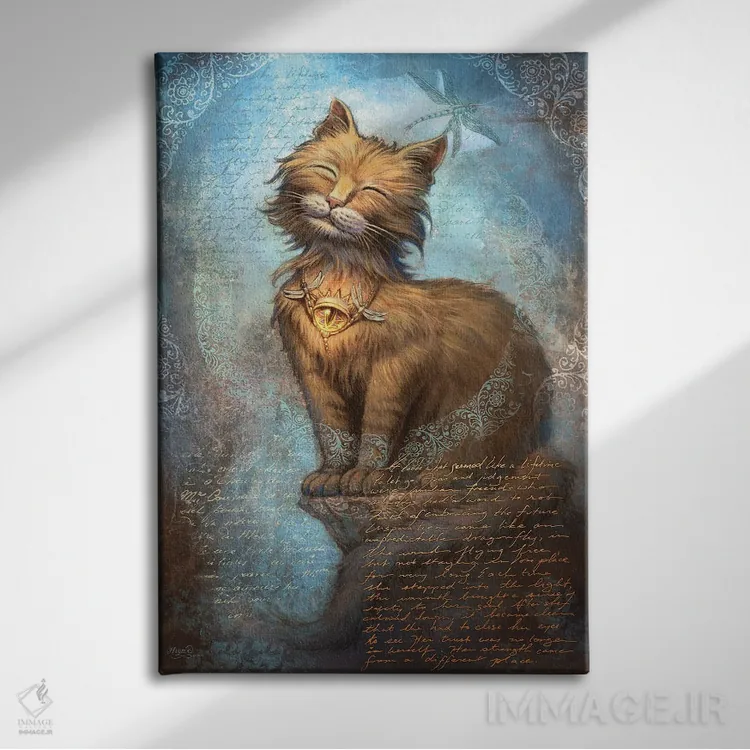 تابلو دکوراتیو چشم های ایمان اثر جف هینی - نمای روبهرو روی دیوار