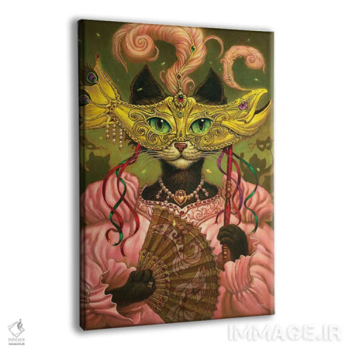 تابلو دکوراتیو گربه پنهان اثر جف هینی - نمای پرسپکتیو محصول