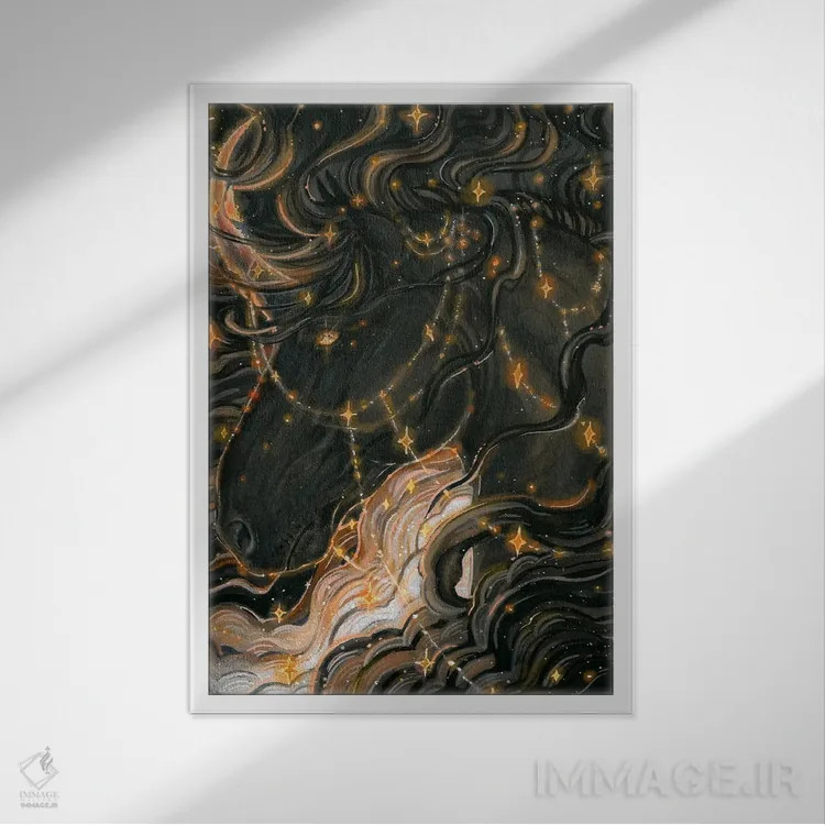 تابلو دکوراتیو ستاره نگر اثر جونا هیتینن - نمای قابدار سفید