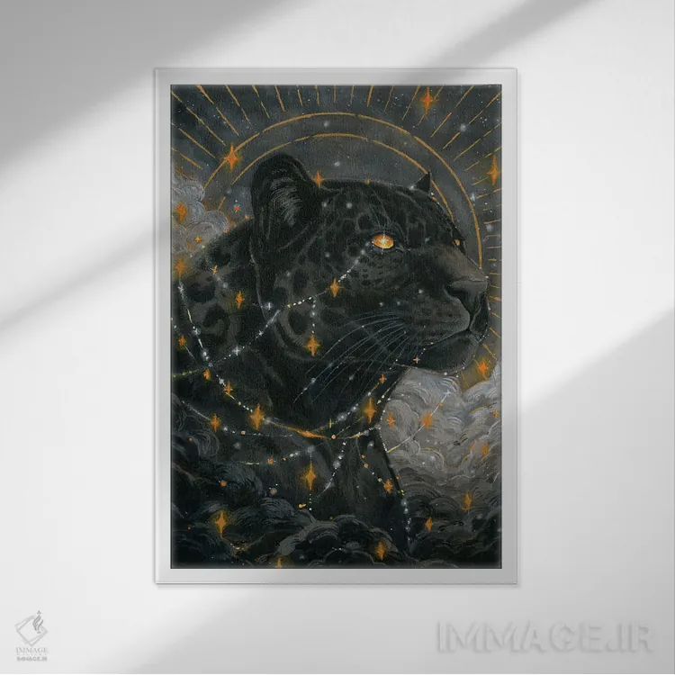 تابلو دکوراتیو ستاره بین اثر جونا هیتینن - نمای قابدار سفید