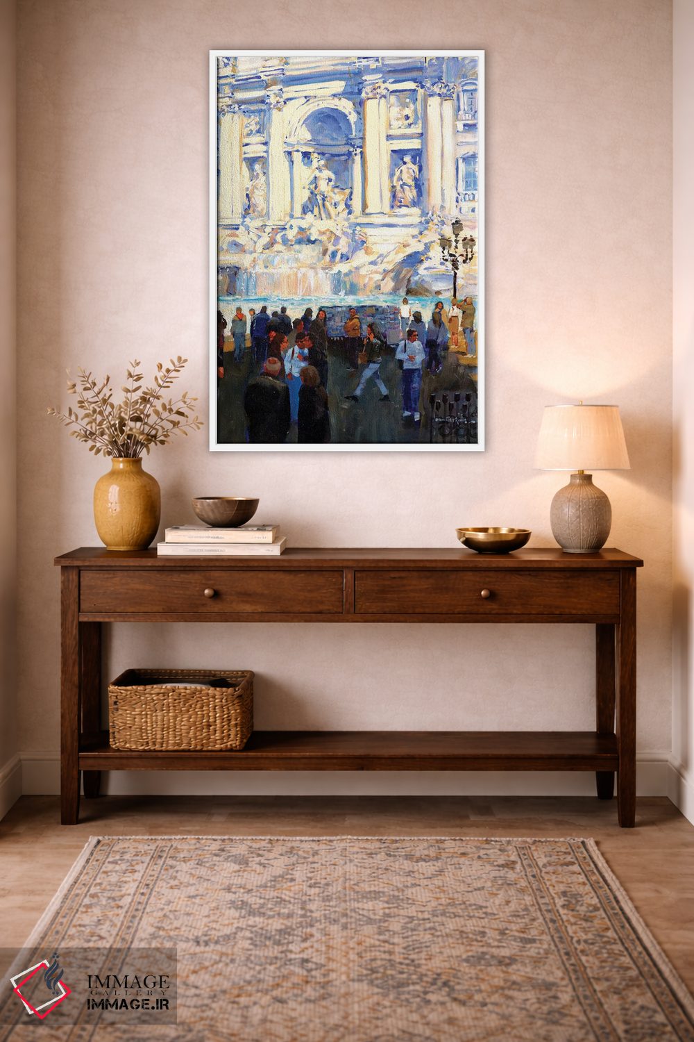 تابلو دکوراتیو فواره تروی اثر جان هاسکینز - D1W