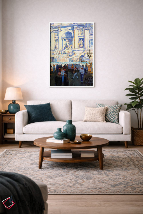 تابلو دکوراتیو فواره تروی اثر جان هاسکینز - D2W