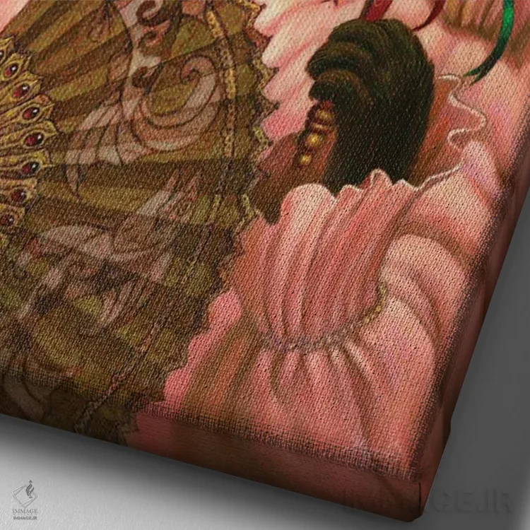 تابلو دکوراتیو گربه پنهان اثر جف هینی - نمای نزدیک بافت بوم