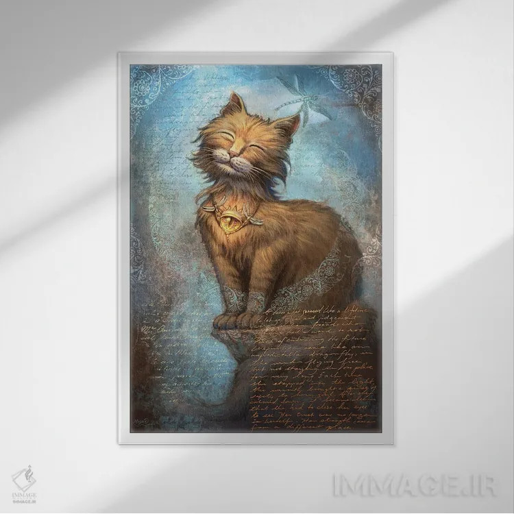 تابلو دکوراتیو چشم های ایمان اثر جف هینی - نمای قابدار سفید