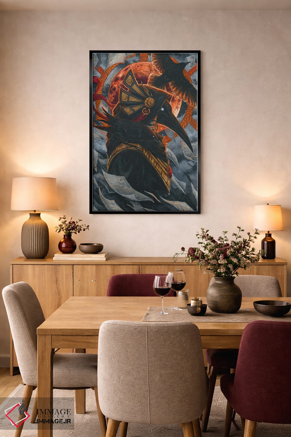 تابلو دکوراتیو تحوت و کلاغ ها اثر جونا هیتینن - D5B