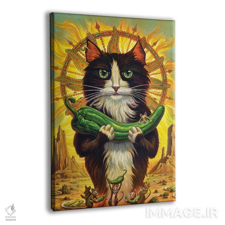 تابلو دکوراتیو قدیس حامی فلفل سبز اثر جف هینی - نمای پرسپکتیو محصول