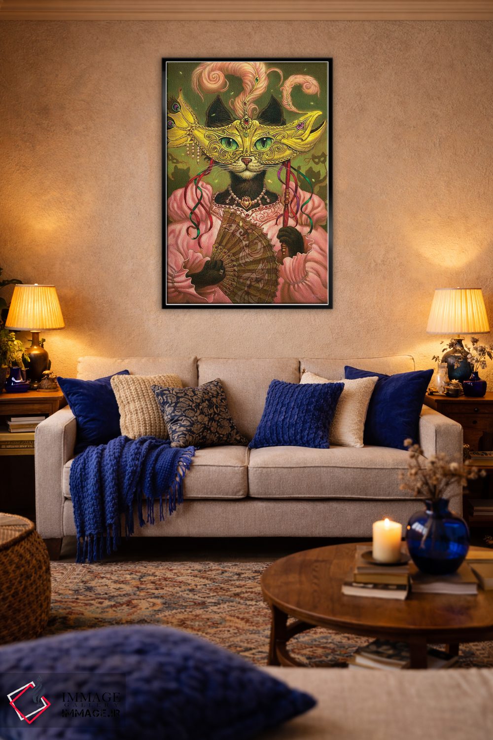 تابلو دکوراتیو گربه پنهان اثر جف هینی - D3B