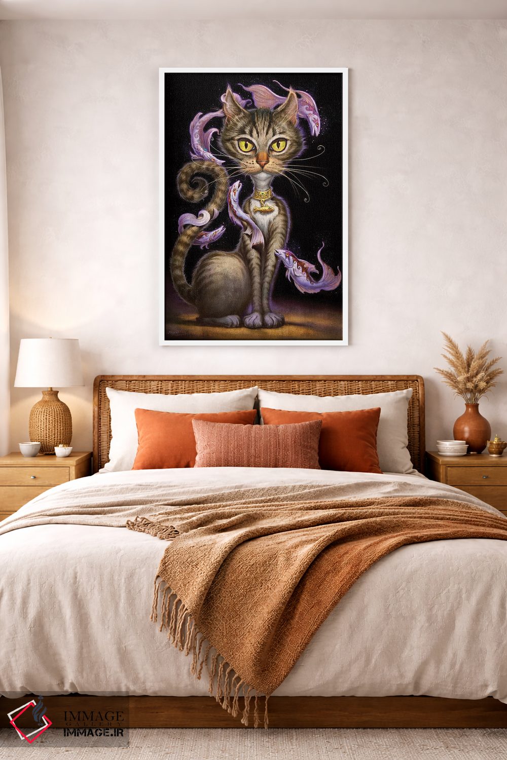تابلو دکوراتیو فانتزی گربه سانان اثر جف هینی - D4W