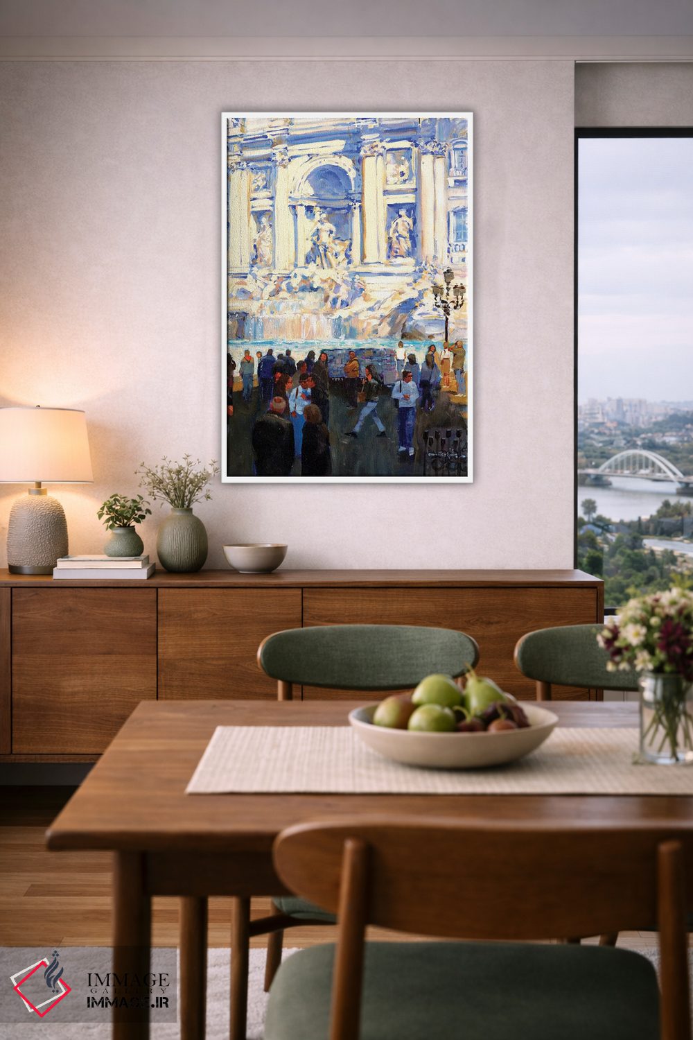 تابلو دکوراتیو فواره تروی اثر جان هاسکینز - D5W