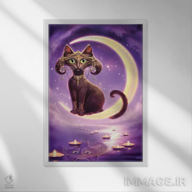 تابلو دکوراتیو لونا اثر جف هینی - نمای قابدار سفید