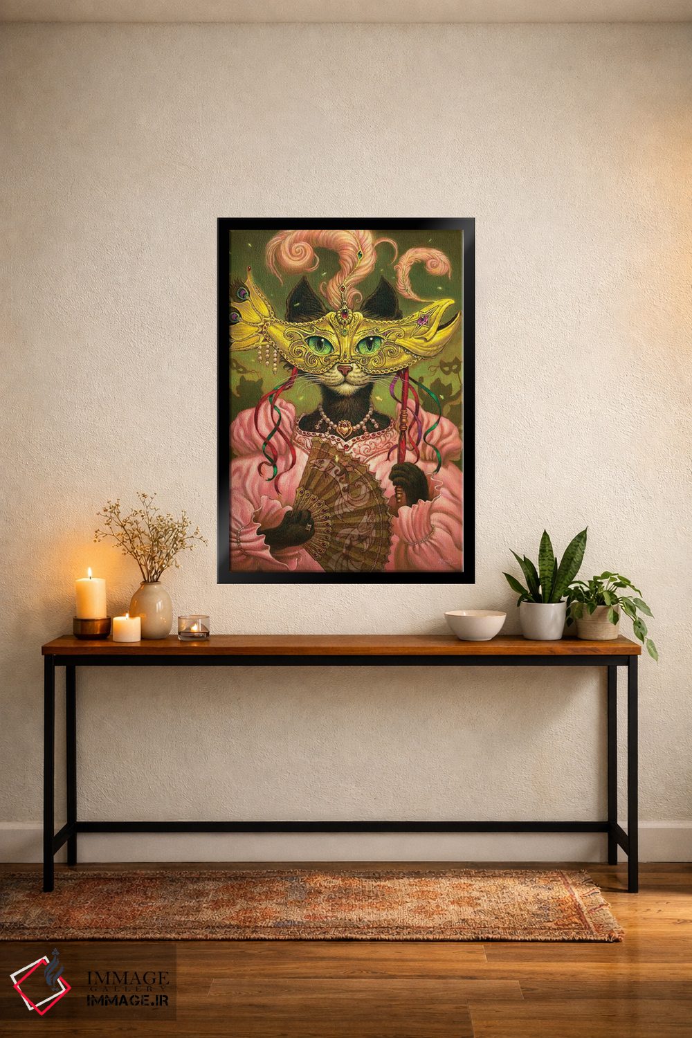 تابلو دکوراتیو گربه پنهان اثر جف هینی - D4B