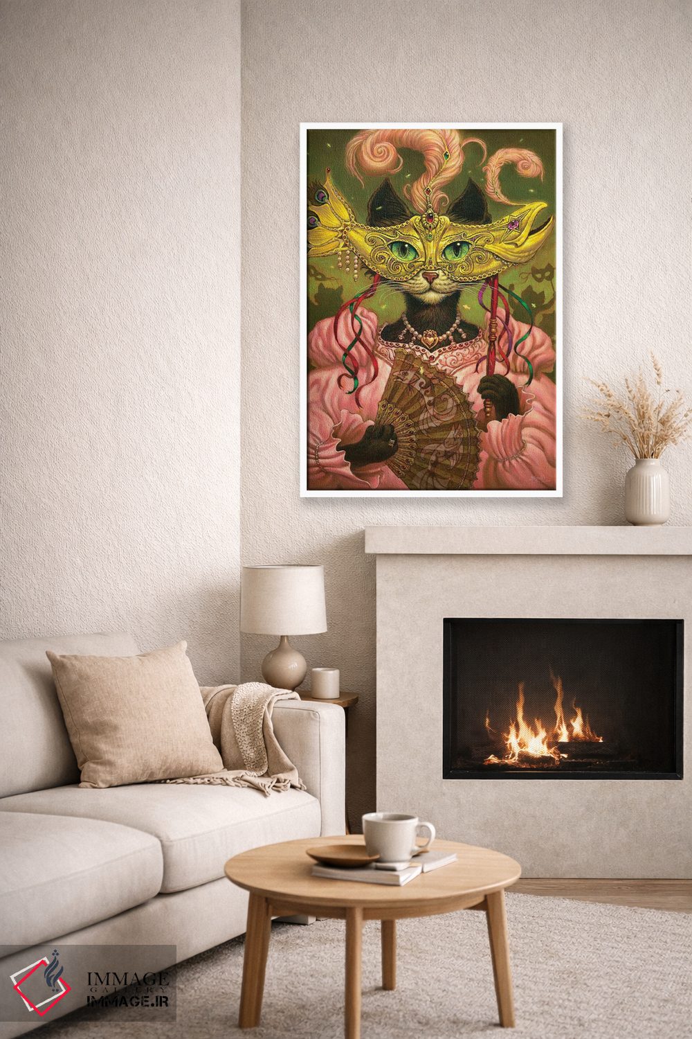 تابلو دکوراتیو گربه پنهان اثر جف هینی - D6W