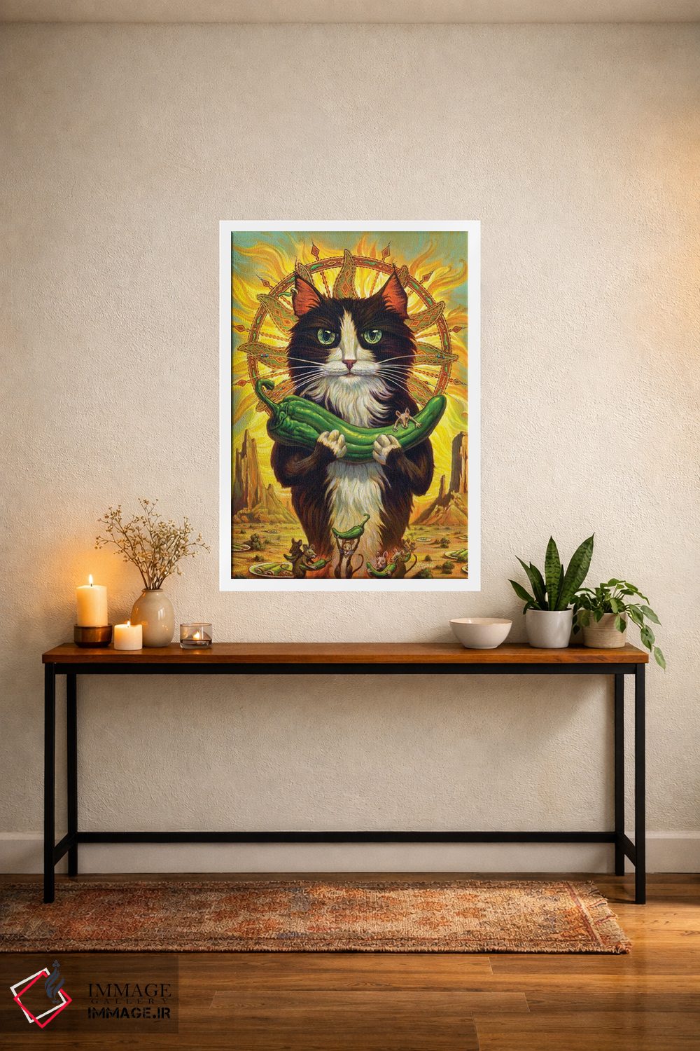 تابلو دکوراتیو قدیس حامی فلفل سبز اثر جف هینی - D2W