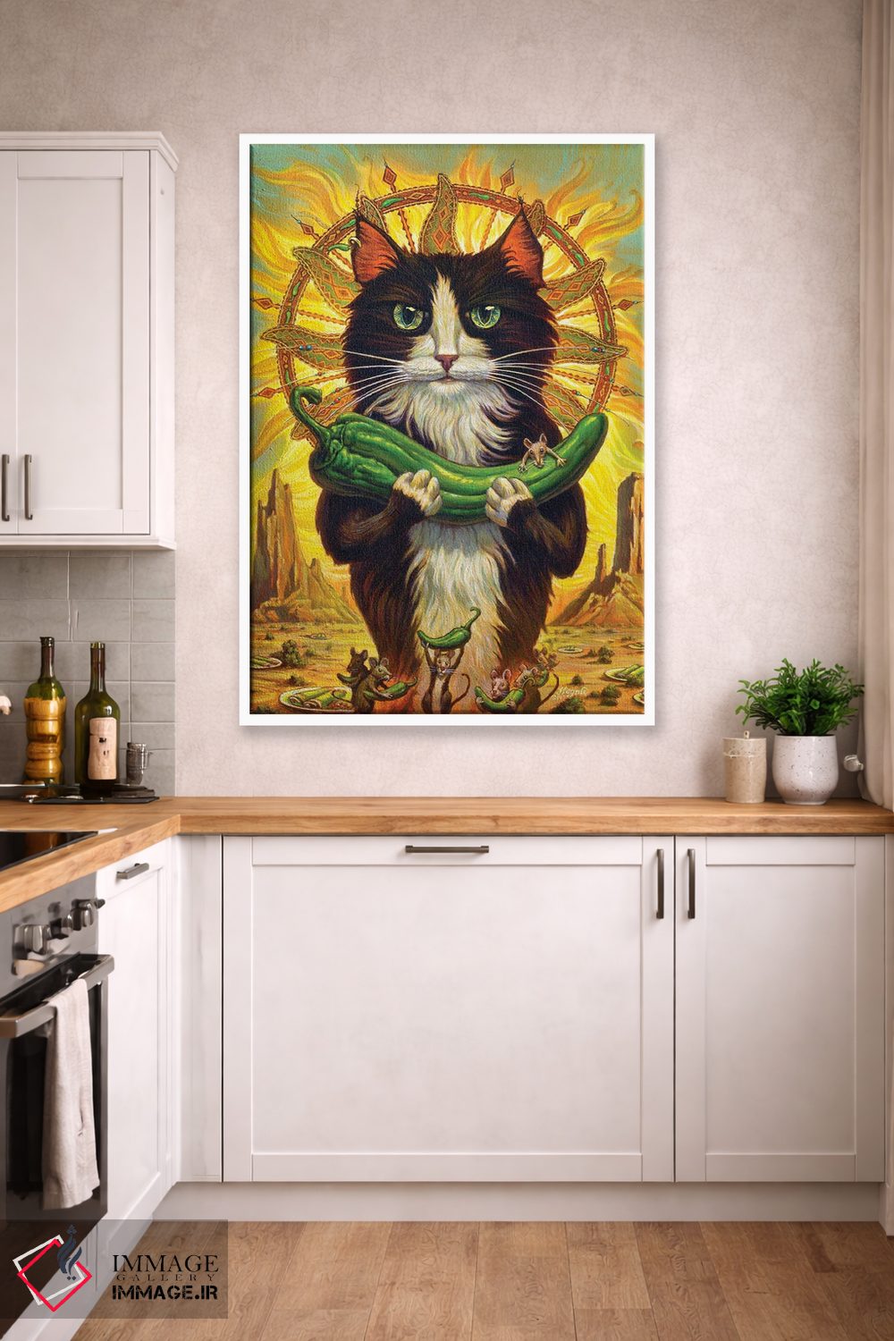 تابلو دکوراتیو قدیس حامی فلفل سبز اثر جف هینی - D3W