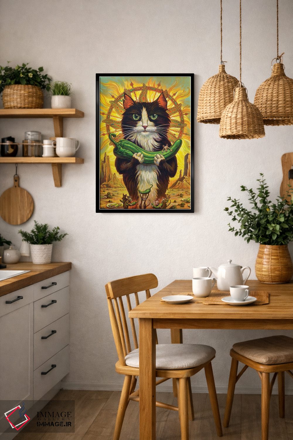 تابلو دکوراتیو قدیس حامی فلفل سبز اثر جف هینی - D5B