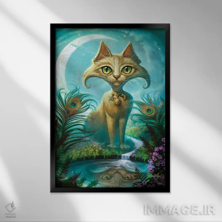 تابلو دکوراتیو بازتاب ها اثر جف هینی - نمای قابدار مشکی