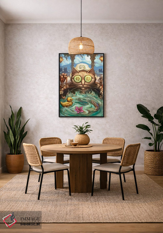 تابلو دکوراتیو گربه نازپرورده اثر جف هینی - D4B