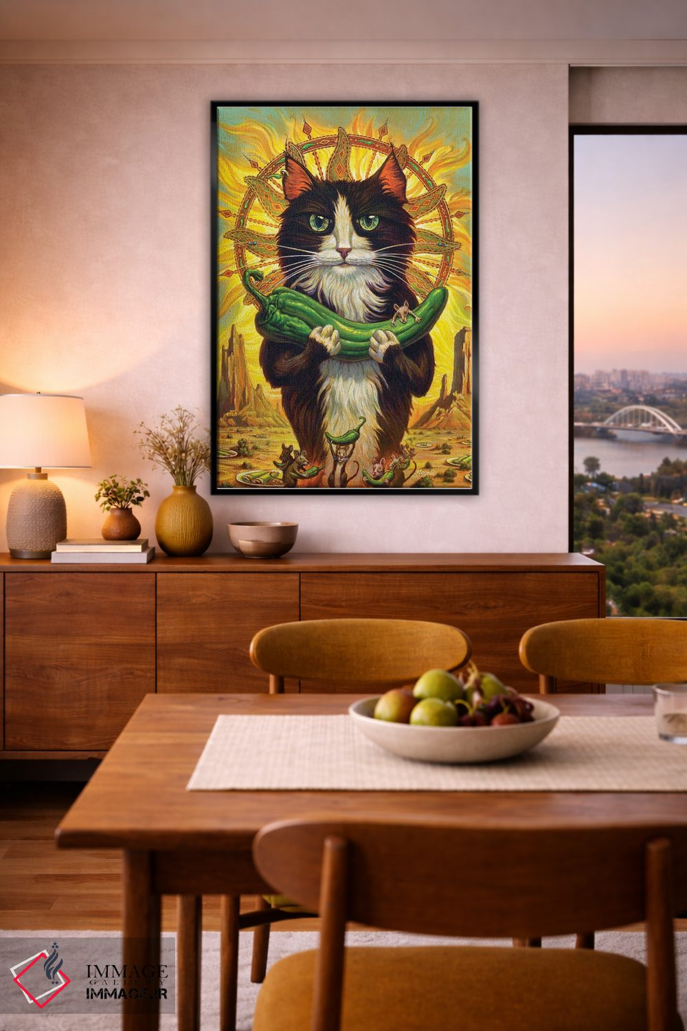 تابلو دکوراتیو قدیس حامی فلفل سبز اثر جف هینی - D6B