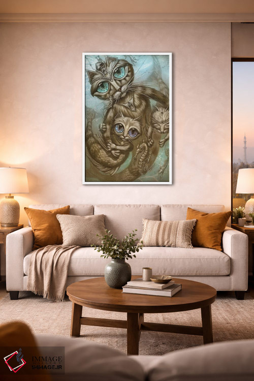 تابلو دکوراتیو پری دریایی-گربه اثر جف هینی - D1W
