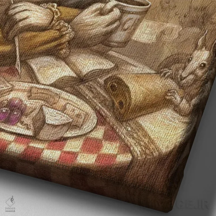 تابلو دکوراتیو نوشتن خاطراتم اثر جف هینی - نمای نزدیک بافت بوم