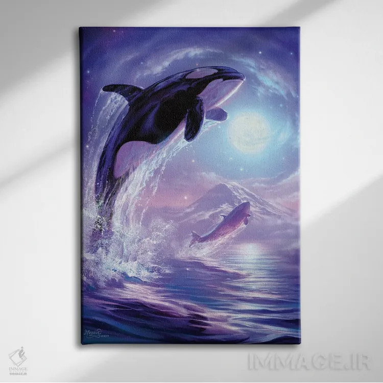 تابلو دکوراتیو لمس آسمان اثر جف هینی - نمای روبهرو روی دیوار